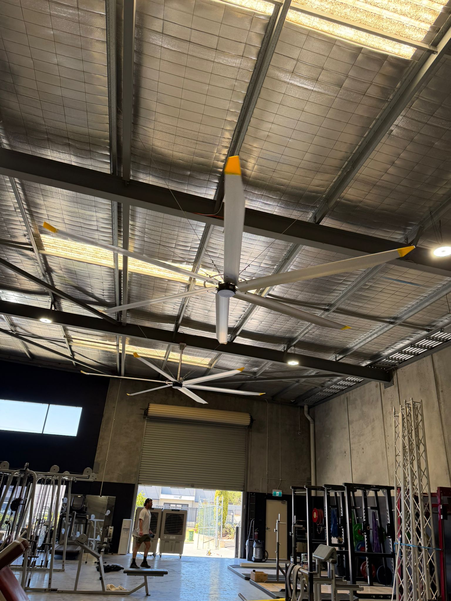 HVLS fan in a manufacturing facility