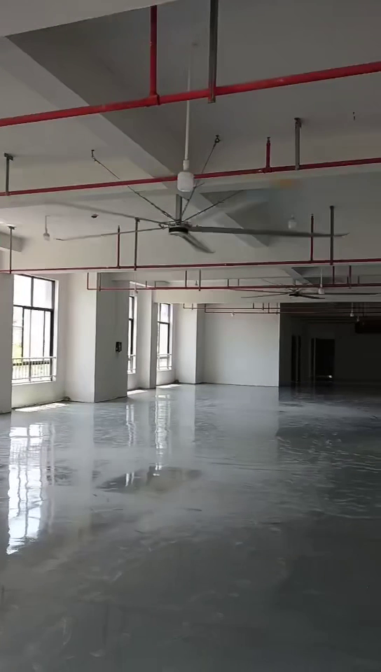 HVLS fan in a large commercial building